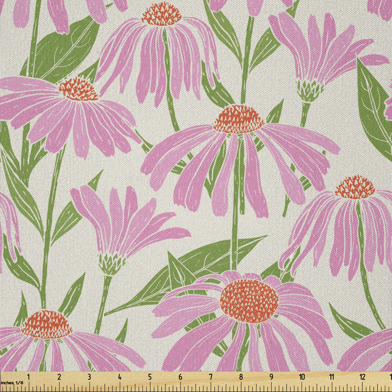East urban home ambesonne garden art fabric by the yard botanical